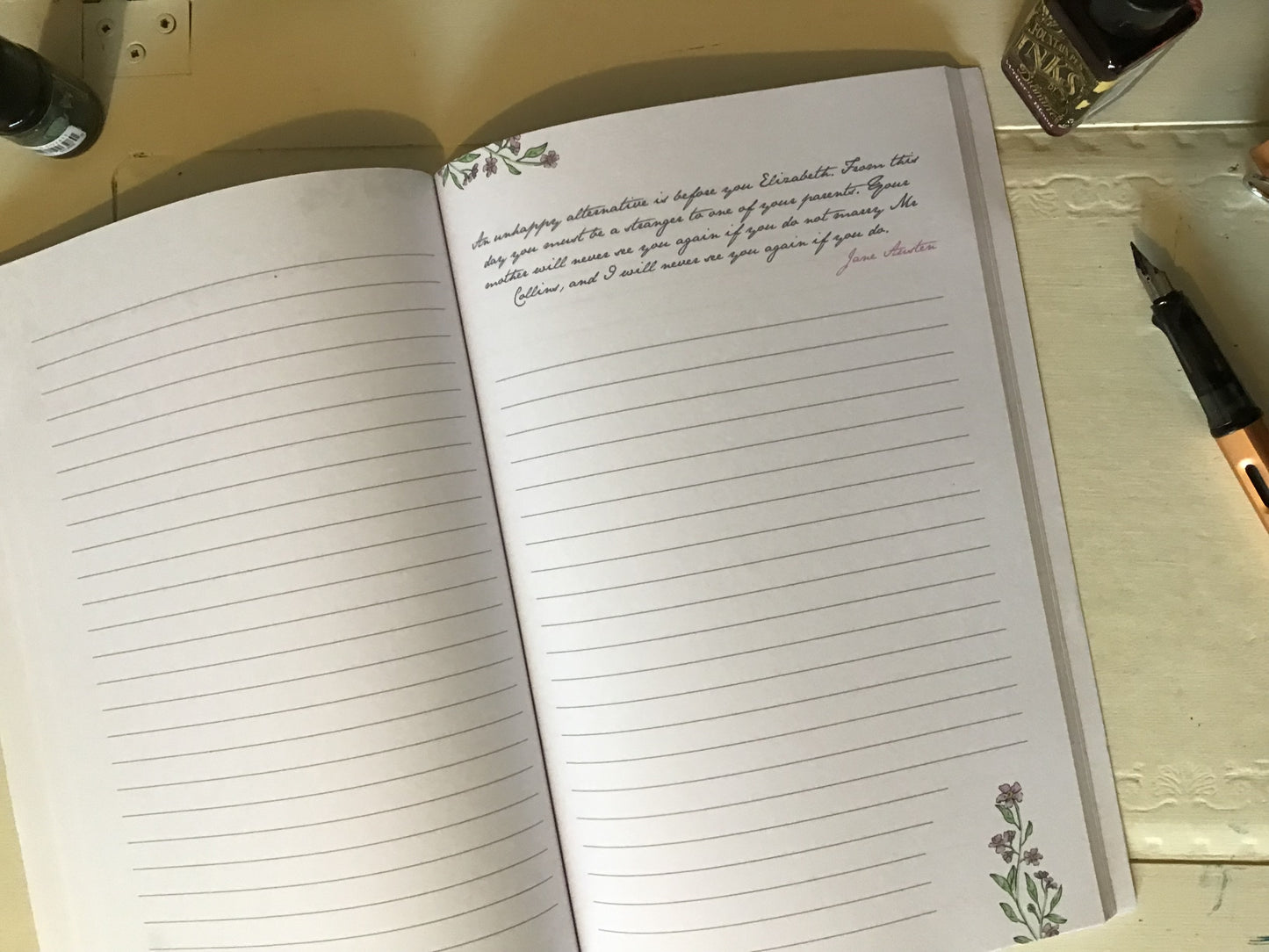 Jane Austen Journal - Spring Flowers - Persuasion
