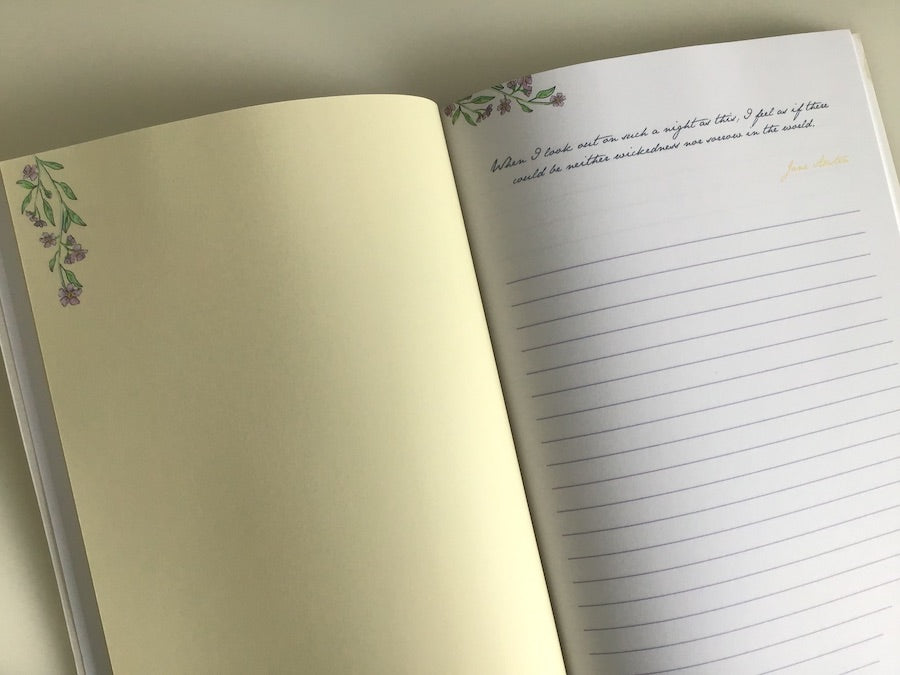Jane Austen Journal - Spring Flowers - Sense and Sensibility